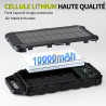 Batterie Externe Solaire 10000mAh PD 22,5W Chargeur Solaire avec 2 Ports USB et Une Entrée USB-C Charge Rapide Batterie Solaire 