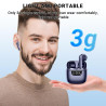 Ecouteurs bleutooth sans fil, oreillette bleutooth avec 4 enc réduction antibruit mic ipx6 étanche 42h durée écran led hifi stér