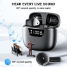 Ecouteurs bleutooth sans fil, kauguo écouteurs sans fil 5.4 avec 4 enc réduction antibruit mic hifi stéréo ipx6 étanche 42h duré