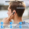 Ecouteurs bleutooth sans fil, kauguo écouteurs sans fil 5.4 avec 4 enc réduction antibruit mic hifi stéréo ipx6 étanche 42h duré