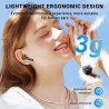 Ecouteurs bleutooth sans fil, kauguo écouteurs sans fil 5.4 avec 4 enc réduction antibruit mic hifi stéréo ipx6 étanche 42h duré