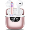 Ecouteurs bleutooth sans fil, kauguo écouteurs sans fil 5.4 avec 4 enc réduction antibruit mic hifi stéréo ipx6 étanche 42h duré