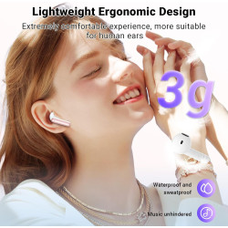 Ecouteurs bleutooth sans fil, kauguo écouteurs sans fil 5.4 avec 4 enc réduction antibruit mic hifi stéréo ipx6 étanche 42h duré