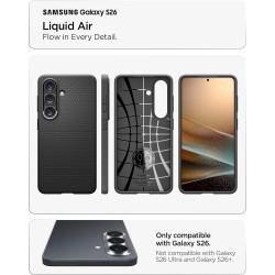 Spigen Liquid Air Coque Compatible avec Samsung Galaxy S26 - Noir Mat