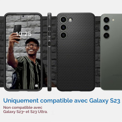 Spigen Coque pour Samsung S23 Liquid Air - Noir Mat