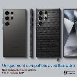 Spigen Coque pour Samsung S24 Ultra Liquid Air - Noir Mat