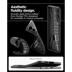 Spigen Liquid Air Coque Compatible avec Samsung Galaxy S25 Edge - Noir Mat