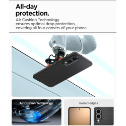 Spigen Liquid Air Coque Compatible avec Samsung Galaxy S25 Edge - Noir Mat
