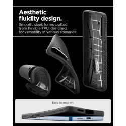 Spigen Liquid Air Coque Compatible avec Samsung Galaxy S25 Plus - Noir Mat