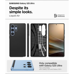 Spigen Coque pour Samsung S25 Ultra Liquid Air - Noir Mat