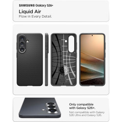Spigen Liquid Air Coque Compatible avec Samsung Galaxy S26 Plus - Noir Mat