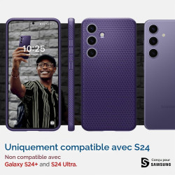 Spigen Liquid Air Coque Compatible avec Galaxy S24 - Violet Foncé