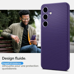Spigen Liquid Air Coque Compatible avec Galaxy S24 - Violet Foncé