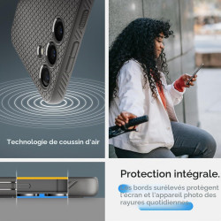 Spigen Liquid Air Coque Compatible avec Galaxy S24 - Gris