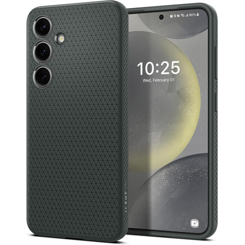 Spigen Liquid Air Coque Compatible avec Galaxy S24 - Vert | Technologie à coussin d'air