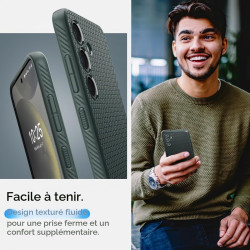 Spigen Liquid Air Coque Compatible avec Galaxy S24 - Vert | Technologie à coussin d'air