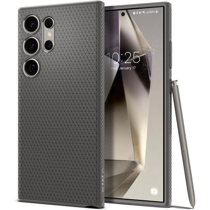 Spigen Liquid Air Coque Compatible avec Samsung Galaxy S24 Ultra 5G - Gris