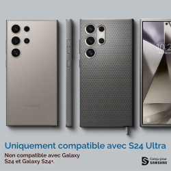 Spigen Liquid Air Coque Compatible avec Samsung Galaxy S24 Ultra 5G - Gris