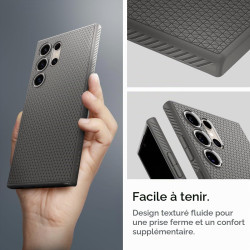 Spigen Liquid Air Coque Compatible avec Samsung Galaxy S24 Ultra 5G - Gris