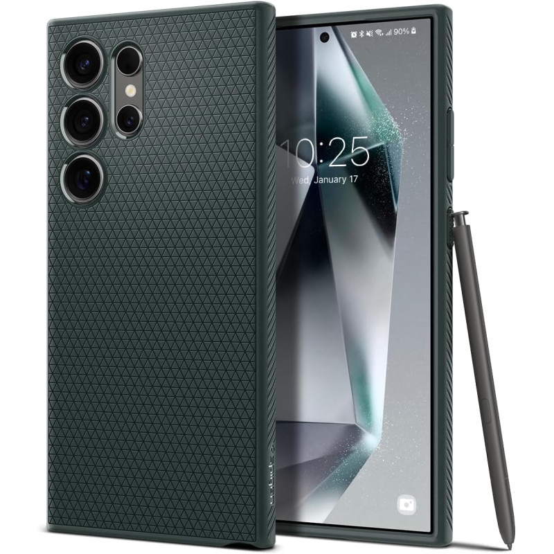 Spigen Liquid Air Coque Compatible avec Samsung Galaxy S24 Ultra 5G - Vert