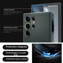 Spigen Liquid Air Coque Compatible avec Samsung Galaxy S24 Ultra 5G - Vert