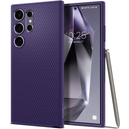 Spigen Liquid Air Coque Compatible avec Samsung Galaxy S24 Ultra 5G - Violet Foncé