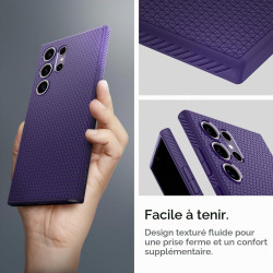 Spigen Liquid Air Coque Compatible avec Samsung Galaxy S24 Ultra 5G - Violet Foncé