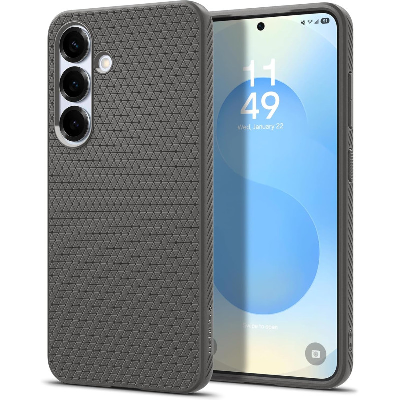 Spigen Liquid Air Coque Compatible avec Samsung Galaxy S25 Plus - Gris
