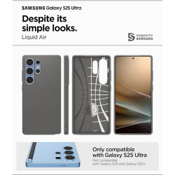 Spigen Liquid Air Coque Compatible avec Samsung Galaxy S25 Ultra - Gris