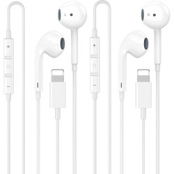[certifié apple mfi écouteurs filaires lightning intra-auriculaires | [vrai plug & play sans bleutooth] casque audio stéréo hi-f