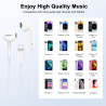 [certifié apple mfi écouteurs filaires lightning intra-auriculaires | [vrai plug & play sans bleutooth] casque audio stéréo hi-f