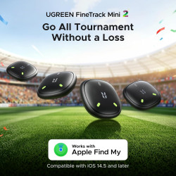 Ugreen finetrack mini 2 finder tag 110db fluorescence ip68 ios uniquement | fonctionne avec find my, 7 ans batterie, localisateu