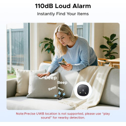 Ugreen finetrack mini 2 finder tag 110db fluorescence ip68 ios uniquement | fonctionne avec find my, 7 ans batterie, localisateu
