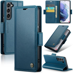 Coque pour Samsung Galaxy S21 5G, Housse Premium en Cuir PU, RFID Protection, Portefeuille Rabat Case, Porte Cartes et Fonction 