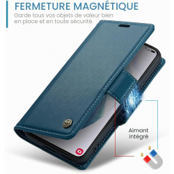 Coque pour Samsung Galaxy S21 5G, Housse Premium en Cuir PU, RFID Protection, Portefeuille Rabat Case, Porte Cartes et Fonction 