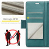 Coque pour Samsung Galaxy S21 5G, Housse Premium en Cuir PU, RFID Protection, Portefeuille Rabat Case, Porte Cartes et Fonction 