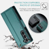 Coque pour Samsung Galaxy S21 5G, Housse Premium en Cuir PU, RFID Protection, Portefeuille Rabat Case, Porte Cartes et Fonction 