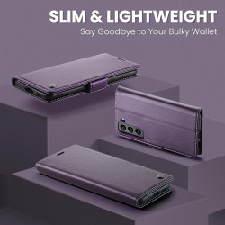 Coque pour Samsung Galaxy S21 5G, Housse Premium en Cuir PU, RFID Protection, Portefeuille Rabat Case, Porte Cartes et Fonction 