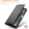 Coque pour Google Pixel 7A, Housse Premium en Cuir PU, RFID Protection, Portefeuille Rabat Case, Porte Cartes et Fonction Suppor