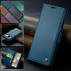 Coque pour Google Pixel 7A, Housse Premium en Cuir PU, RFID Protection, Portefeuille Rabat Case, Porte Cartes et Fonction Suppor