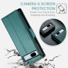 Coque pour Google Pixel 7A, Housse Premium en Cuir PU, RFID Protection, Portefeuille Rabat Case, Porte Cartes et Fonction Suppor