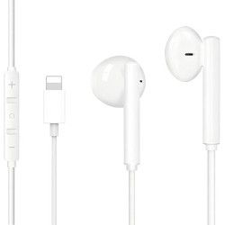Ecouteurs Intra Auriculaires pour iPhone 12,Ecouteur Filaire HiFi avec Isolant de Bruit Support Micro et Contrôle du Volume pour