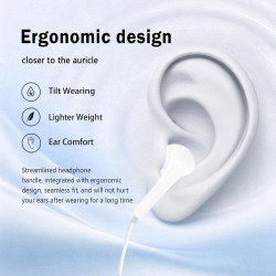 Ecouteurs Intra Auriculaires pour iPhone 12,Ecouteur Filaire HiFi avec Isolant de Bruit Support Micro et Contrôle du Volume pour