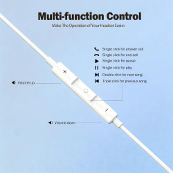 Ecouteurs Intra Auriculaires pour iPhone 12,Ecouteur Filaire HiFi avec Isolant de Bruit Support Micro et Contrôle du Volume pour