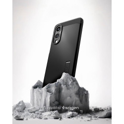 Spigen Tough Armor(AI) MagFit Coque Compatible avec Samsung Galaxy S25 Edge - Noir