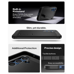 Spigen Tough Armor(AI) MagFit Coque Compatible avec Samsung Galaxy S25 Plus - Noir