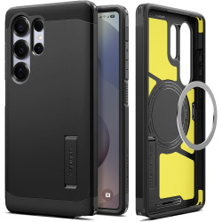 Spigen Tough Armor(AI) MagFit Coque Compatible avec Samsung Galaxy S25 Ultra - Noir