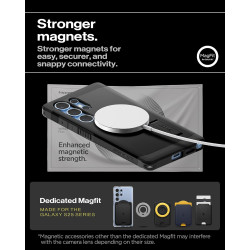 Spigen Tough Armor(AI) MagFit Coque Compatible avec Samsung Galaxy S25 Ultra - Noir