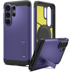 Spigen Tough Armor MagFit Coque Compatible avec Samsung Galaxy S26 Ultra - Violet Cendré