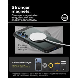 Spigen Tough Armor(AI) MagFit Coque Compatible avec Samsung Galaxy S25 - Vert